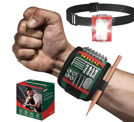 Pulsera magnética, cinturón de herramientas con luz LED 25% de Descuento